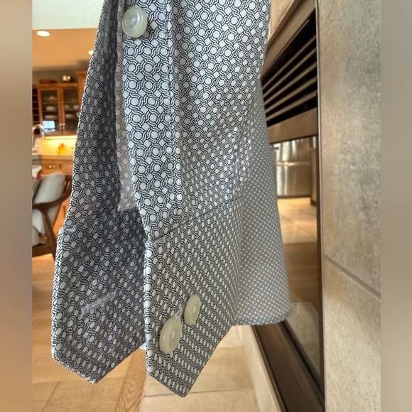 Eton Men's Slim Fit Patterned Shirt - Gray - Picture 5 of 9